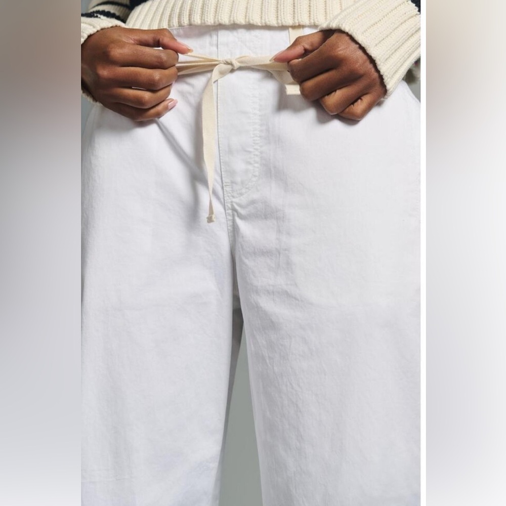 NWT Anthropologie Pilcro Low-Rise White Parachute Pants Size S $138 - Picture 4 of 7